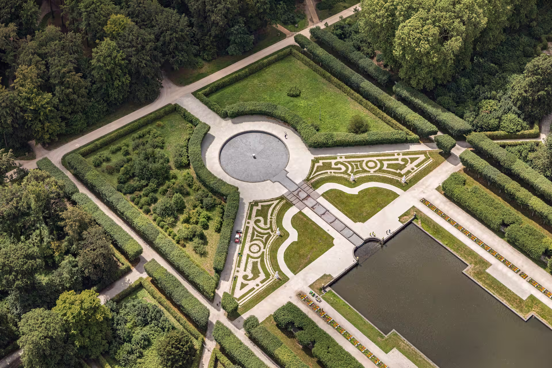 Brühler Schlossgarten Vogelperspektive